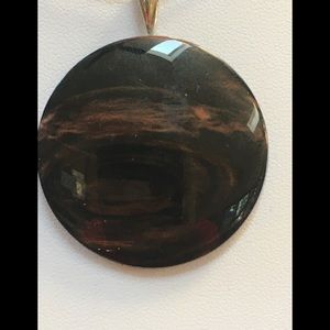Mahogany Sheen Obsidian Pendant Sterling Silver